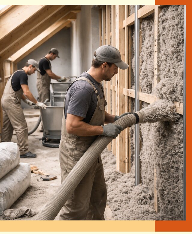 Утепление таунхауса эковатой в Реже от 2410 руб./м² — монтаж и задувка | ТепломастерРеж