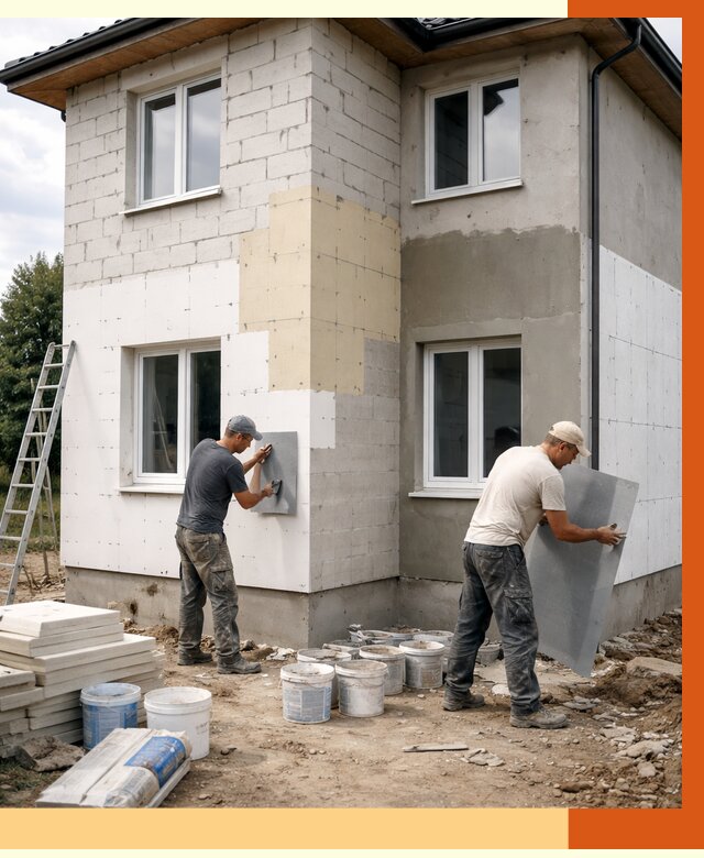 Утепление дома из газобетона в Реже от 4600 руб./м² — заказать у ТепломастерРеж